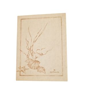 Hallmark Vintage Coastal Seashell Art Stationary Set NIP Sealed‎